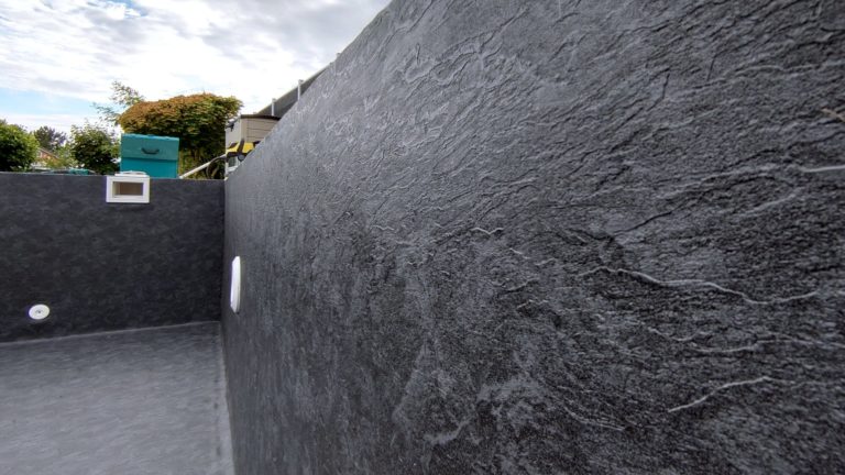 Murovaný bazén s fóliou AVfol Relief - 3D Black Marmor