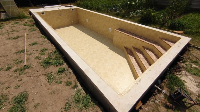 Murovaný bazén s fóliou SOPREMAPOOL 3D - Sensitive Sand 1,8mm