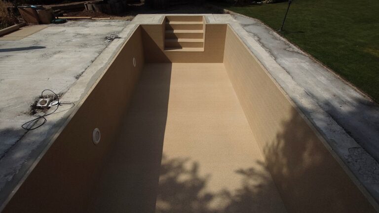 Murovaný bazén s fóliou HAOGENPLAST Stoneflex Sand 3D