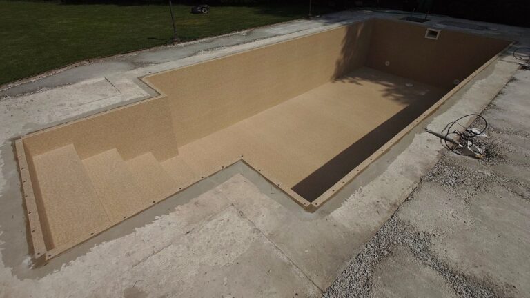 Murovaný bazén s fóliou HAOGENPLAST Stoneflex Sand 3D