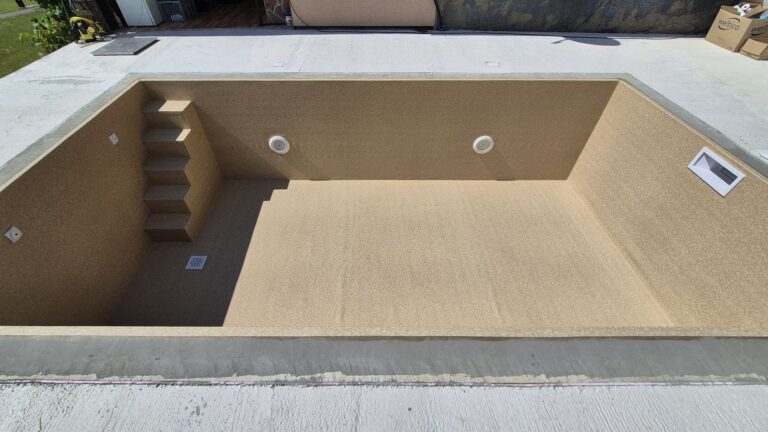 Murovaný bazén s fóliou HAOGENPLAST Stoneflex Sand 3D