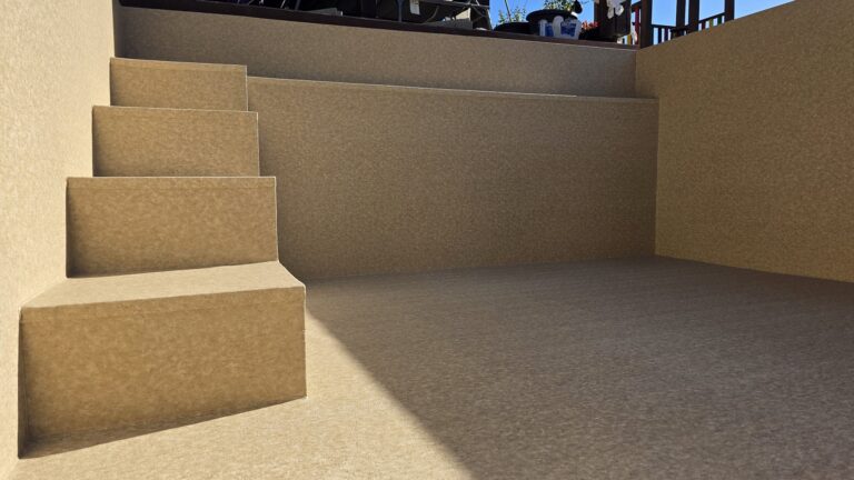 Murovaný bazén s fóliou HAOGENPLAST Stoneflex Sand 3D