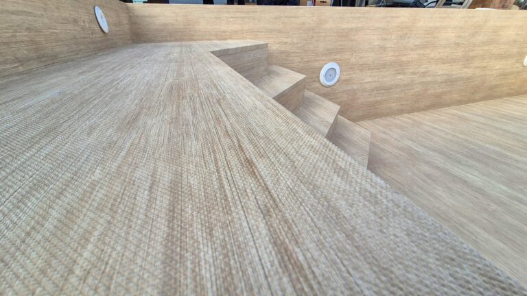 Murovaný bazén s fóliou HAOGENPLAST Larch Fresco 3D