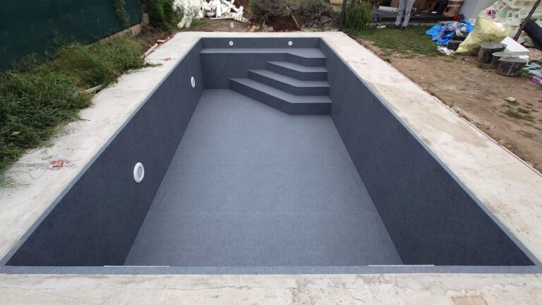 Murovaný bazén s fóliou HAOGENPLAST Stoneflex Slate 3D