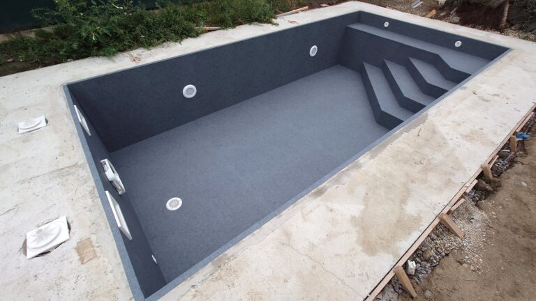 Murovaný bazén s fóliou HAOGENPLAST Stoneflex Slate 3D